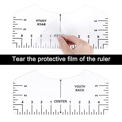 Image of 12pcs Tshirt Ruler Guide for Vinyl Alignment, T Shirt Measurement Accessories Tools for Cricut Heat Press & Cameo & HTV Transfer Vinyl, Stocking Stuffers Gifts for Women,Christmas Gifts for Mom