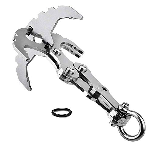 CLKJYF Foldable Gravity Hook Grappling Serrated Claws Multifunctional Rescue EDC Tool Outdoor Survival Camping Travel Kits Climbing