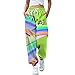 Bolonwzi Damen Jogginghose Grün St. Patrick's Day Drucken Freizeithose GroßE GrößEn Atmungsaktiv Haremshose mit Kordel und Taschen Hohe Taille Trainingshose Laufhose