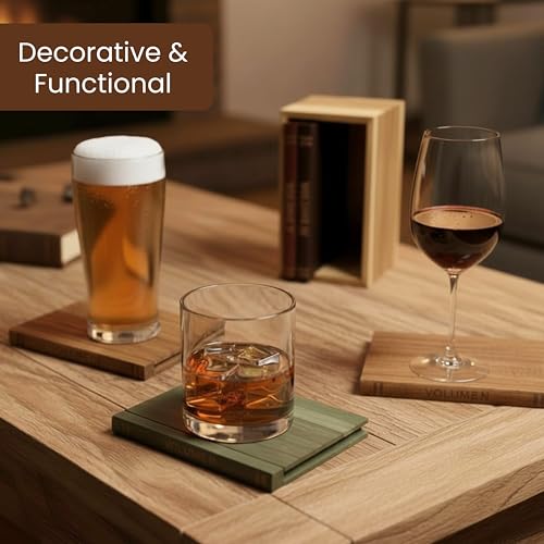 Set de tablas de cortar y posavasos de madera de acacia miniatura 4
