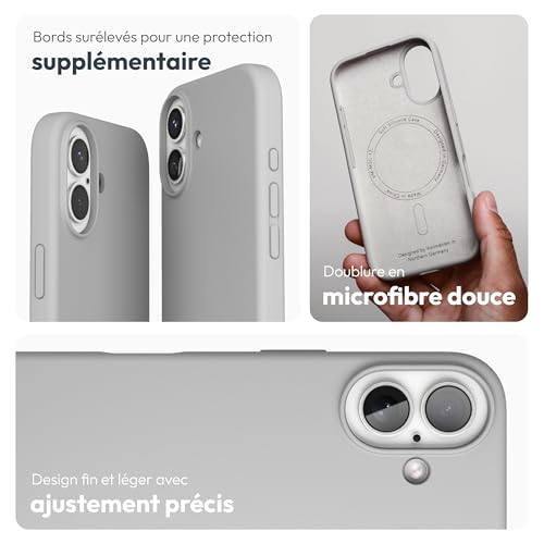Coque silicone iPhone 16 Plus Vonmählen fini les chutes et chocs