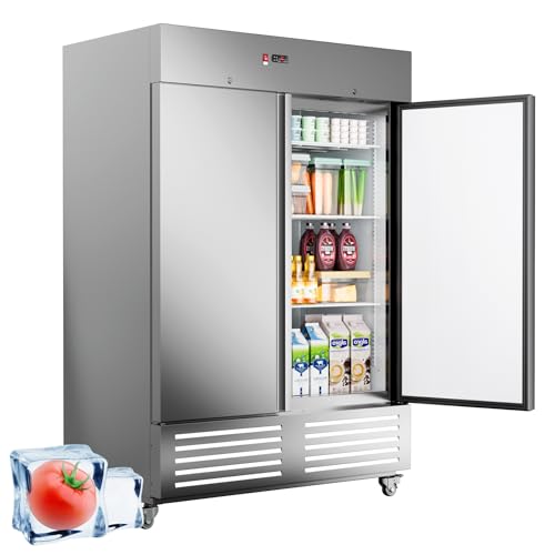 FreezLabs Commercial Refrigerator 54" W Two Door Restaurant Refrigerator with