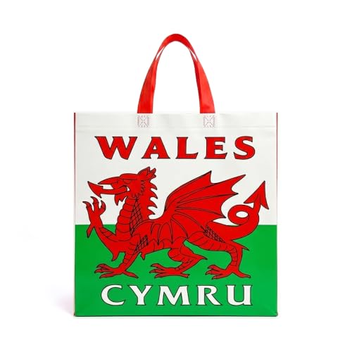 Image of SAJAK Wales Dragon Flag Reusable Shopping Bag – Eco Tote