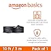 Amazon Basics PC Power Cord, 10 feet, AC Power Cord for Monitor, Computer, TV, 3 Prong, 18 AWG, 125 Volts, Black