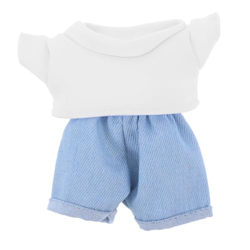 DIKACA 1 Juego Conjunto de Ropa de muñeca muñeco de Peluche de Conejito Mini Ropa de Peluche Conjunto de Vestuario Traje de muñeca de Juguete Delicada decoración de muñecas paño