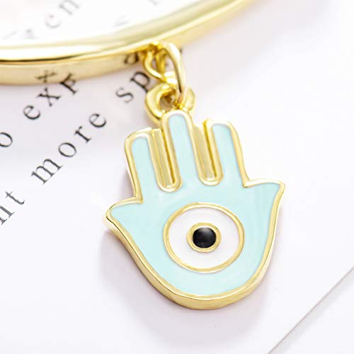MANVEN Hamsa Evil Eye Stroller Pin Lucky Protection Clothes Brooch Diaper Bag Pin Birthday Gift4