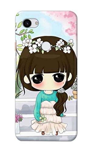 Image of PRINTFIDAA Cartoon Girl with Big Eyes Printed Designer Hard Back Case Cover for Google Pixel 3A, G020A, G020E, G020B -(WI) MVN1009