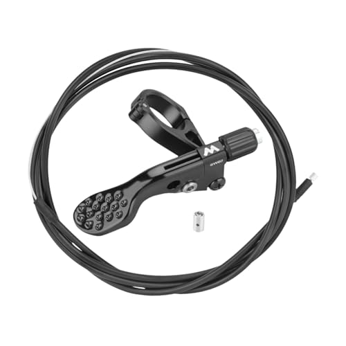 Aosekaa Bike Seatpost Dropper Remote Lever Shifter Replacement Supplies Lightweight Tools with Cable and End Cap for Mountain Bikes, Black