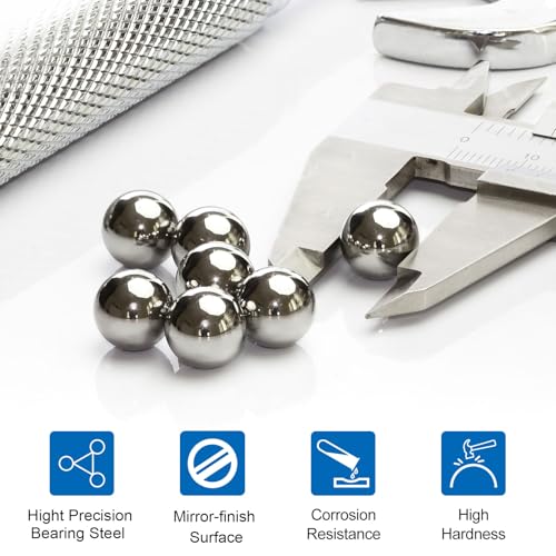 uxcell Precision Balls 5" Diameter G100 Solid Chrome Steel Bearing Balls for Ball Bearing, Machinery, Automotive, and DIY (Mirror Finish) by uxcell - Image 4