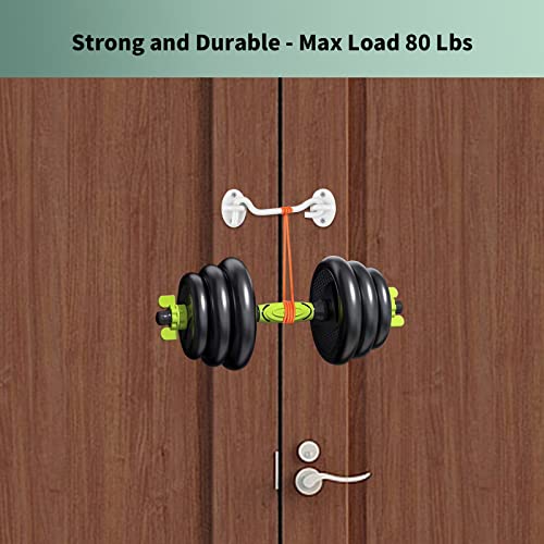 Dluno 2-Pack White 4" Privacy Hook and Eye Latch for Door Latch Lock Heavy Duty Solid Stainless Steel Door Latches for Barn Doors, Sheds, Wooden Fences - Image 4