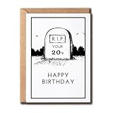 MHSDesigns Rest In Peace Your 20s - Happy Birthday Card - A Funny and Creative Birthday Card - Funny Birthday Card - Card for Husband