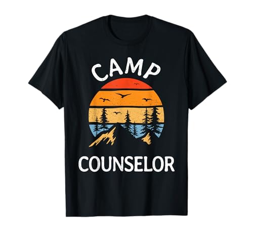 Camp Counselor Retro Summer Director Camper Staff Camping T-Shirt