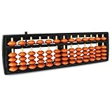 Abacus，Soroban, Abacus for Adults, Professional 13 Column Abacus for Math with Reset Button，Digits and Educational Learning Tool
