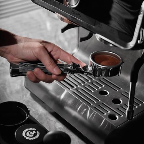 58mm Espresso Bottomless Portafilter 3 Ear - MUVNA Naked Portafilter with Double-layer Filter Basket Fits CASABREWS Ultra/Neutron Pro/Oster/Gevi/Hibrew/Tuni E2, SUS304 Stainless Steel, Black by MUVNA - Used condition - Image 2