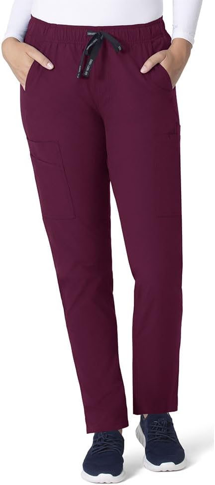 Carhartt Scrubs C51213 Women's Force® Modern Fit Straight Leg Pant X-Small Tall Wine
