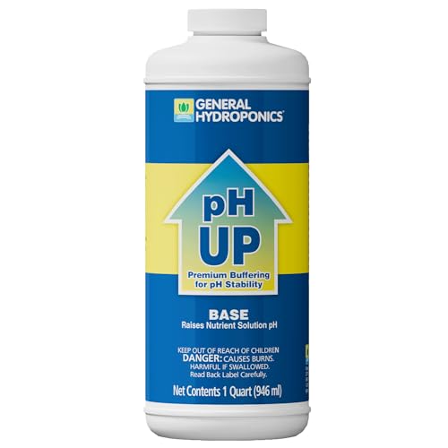 General Hydroponics pH Up Liquid Premium Buffering For pH Stability Quart