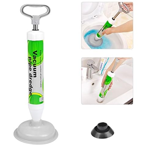 TIMESETL Toilet Plunger, Plunger Sink Unblocker, Sink Plungers for Unblocking, Plunger Toilet Unblocker, Powerful Sink Plunger, Bathroom Sink Unblocker with 2 Heads for Toilet Bathroom Cover
