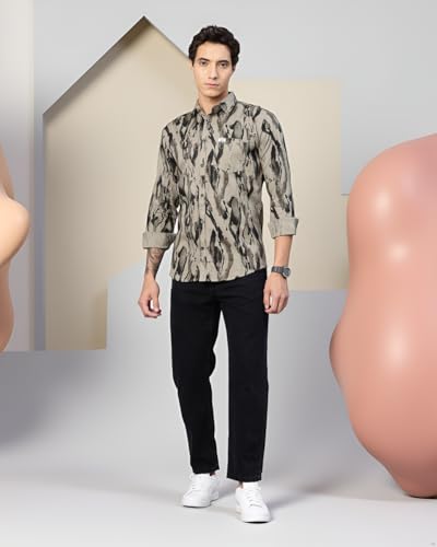 Image of Majestic Man Stylish Abstract Print Casual Shirt - Pure Cotton| Full Sleeve | Trendy & Comfortable