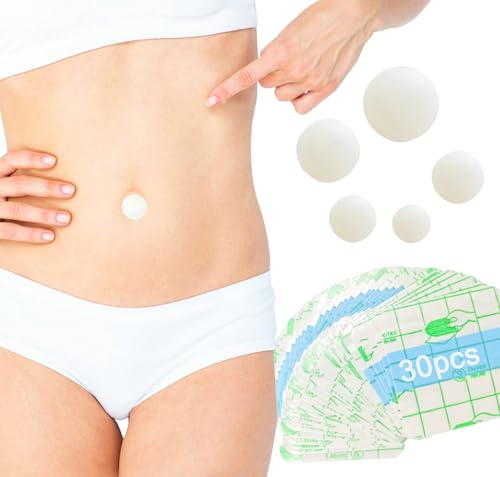 5PCS (Ball-Shaped) Belly Button Plug Post Tummy Tuck Soft Silicone Belly Button Trainer Tummy Tuck for Liposuction(5pcs+Tape)