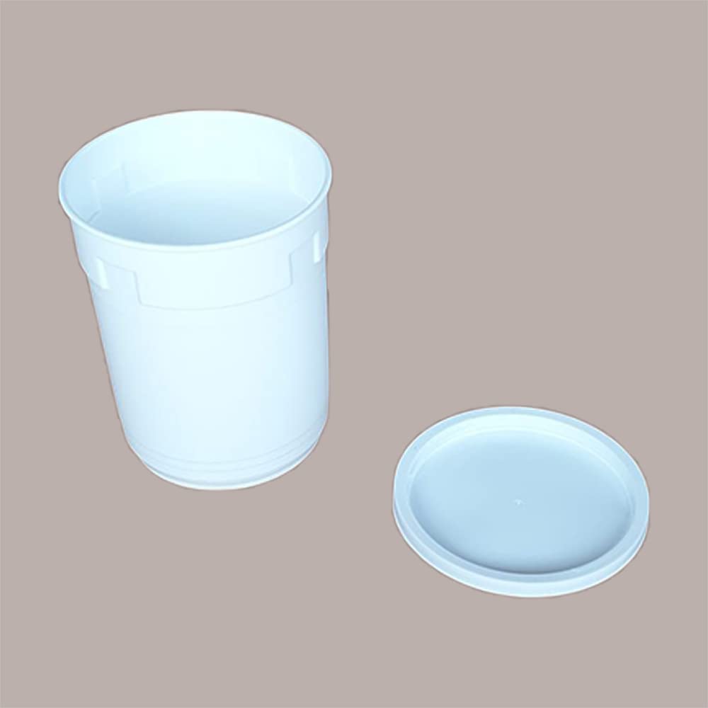Lucgel Carapina Sorbettiera per Gelato Cilindrica Plastica Bianca 6 Lt - 22 pezzi -