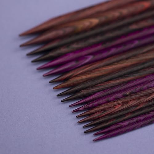 Image of Knit Picks Options Wood Interchangeable Knitting Needle Set with Case and Stitch Markers (Royal Purple)
