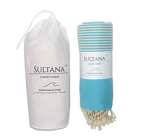 Sultana Luxury Linens Turkish Beach Towels | 100% Soft Turkish Cotton | XL: