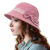 Womens Foldable Bucket Hat Cloche Bowler Sun Hats Ladies Kentucky Derby Church Wedding Dress Hat wit