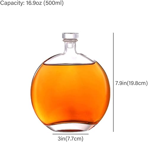 Miniatura 6 de Botellas de vino, botellas de vidrio, decantador pequeño, botellas de vino vacías, botellas de vidrio con tapas, decantadores para alcohol,