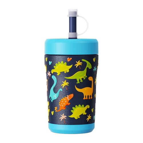 Sursip Insulated Dinosaur Tumbler with Straw (12 oz)