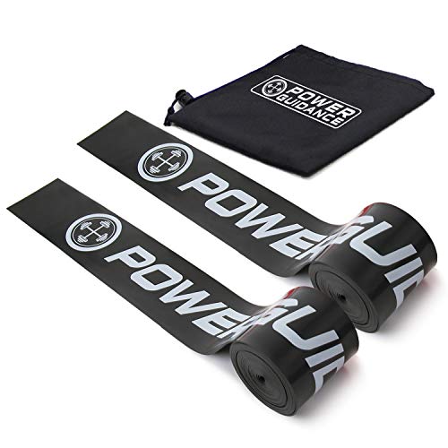Image of Power Guidance Muscle Floss Bands - Compression - Mobility & Recovery Bands - for Improving Movement, Increasing Circulation & Reducing Soreness (2 Black - Medium Resistance)