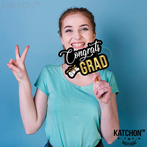 Shiny Graduation Photo Booth Props 2022 Pack Of 23 Black And Gold 