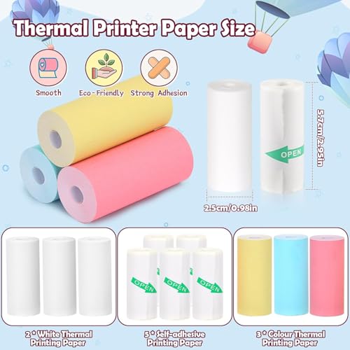 Image of CADDLE & TOES Instant Print Camera for Kids - 1080P HD, 48MP, SD Card, Bluetooth, Free App, 3 Rolls Print Paper, Stickers, Fun Filters, Gift for Kids (Blue with Printer ROLL Set)