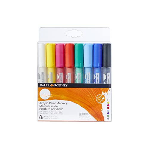Daler-Rowney Simply Doppelspitz-Marker Set - 12 Farben, Wasserlöslich, Für Lettering & Illustration