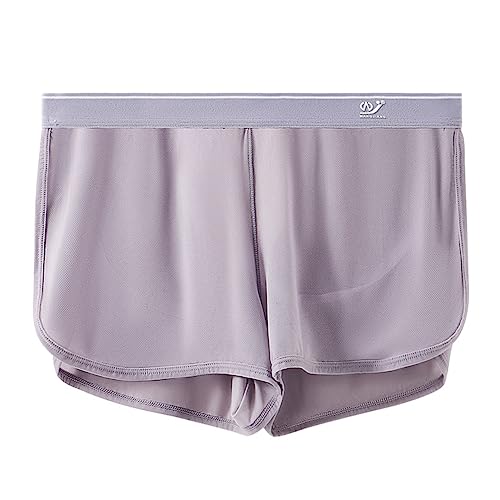 Men Arrow Shorts Ice Silk Underwear Ultra Thin Pajama Bottoms,3Packs3