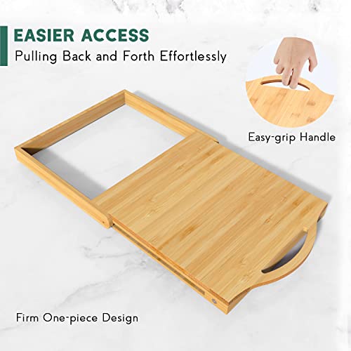 Yumkfoi Bamboo Kitchen Appliance Slider, Multipurpose Sliding Tray For Coffee Maker, Under Cabinet Appliance Sliding Rolling Tray Countertop For Stand Mixer, Blender, Toaster, Air Fryer, Coffee Pot #TOP3
