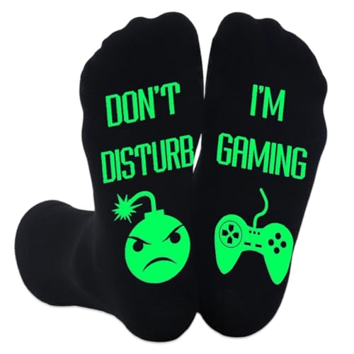 YUVKIN Calcetines Hombre Divertidos Gamer, Navidad Originales
