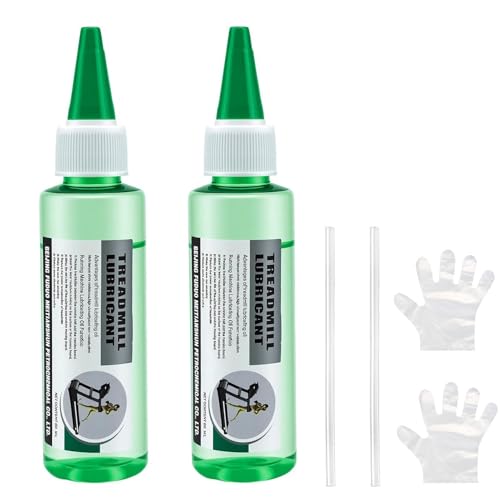 Aceite de silicona para cinta de correr 120ml, Lubricante Cinta de Correr, aceite para cinta de correr para gimnasios, cintas de correr y equipamiento deportivo, tubos de 20,3 cm de largo x 2 + 10 gua