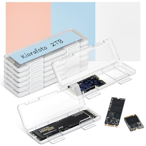 Image of 8 Pack Clear M.2 SSD Case for M.2 NVMe 2280 2260 2242 2230 SSDs