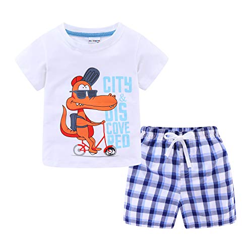 Image of LittleSpring Boys Summer 2piece Outfits Short Sleeve T-Shirt and Shorts Set