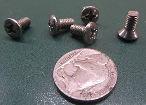 18-8 Stainless Steel Oval Head Phillips Machine Screws, FT, M5 x .8 mm Thread Size x 10 mm Length, 100 Pcs