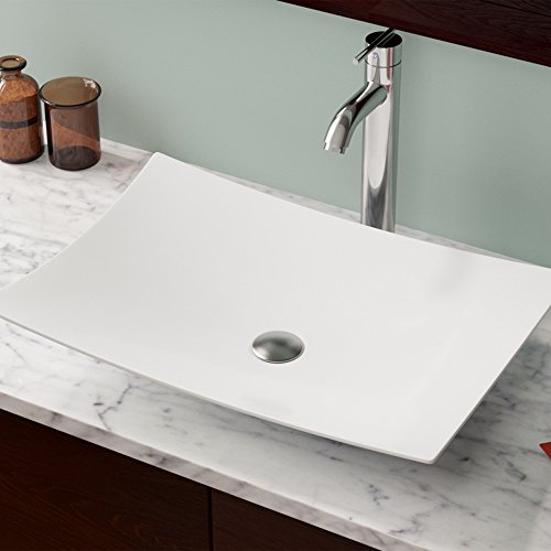 Mr Direct V360-W Sink In White Porcelain Vessel #TOP1