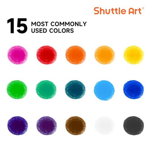Image of Tempera Paint Sticks, 15 Colors Solid Tempera Paint for Kids, Super Quick-drying, Washable, Works Great on Paper Wood Glass Ceramic Canvas