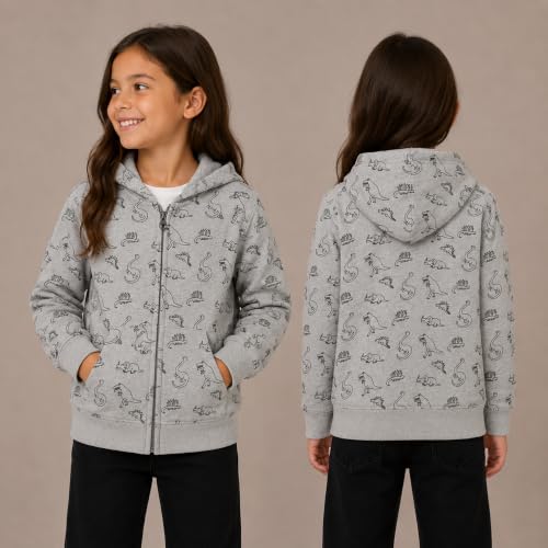 Image of The Mom Store Winter Jackets for Kids | Cute Sweatshirt and Cool Hoodies for Baby Boy and Baby Girls | with Zippers | Hoodie Cap