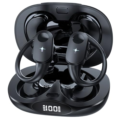Komusii T68-BLACK Bluetooth Headphones With Wireless Charging, Wireless Earbuds 80Hrs Playback Sport Ear Buds cover