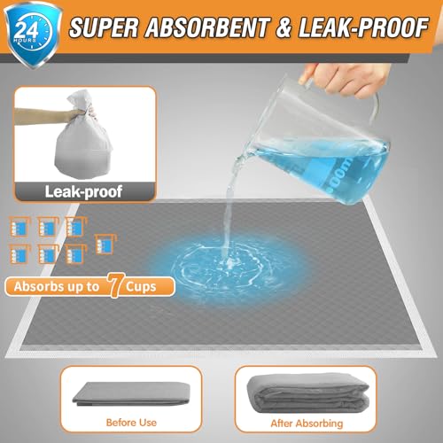DEEP DEAR Charcoal Puppy Pads XL 76,2 x 66 cm, 40 Stück Einweg-Hunde-Urinunterlagen extra groß, Aktivkohle-Hunde-Töpfchen-Pads für Training, Haustier-Urinbett-Pads für Hunde, Piddle Pads für drinnen