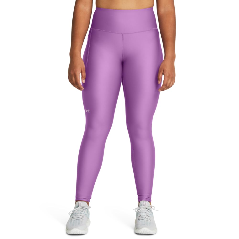 Under Armour Damen HeatGear Armour High No-Slip Waistband Pocketed Leggings, (560) Provence Purple/Purple Ace, XX-Large