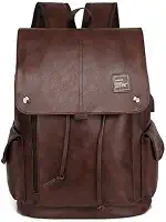 Mochila de Couro Executiva Notebook Estilosa Multifuncional (Marrom)