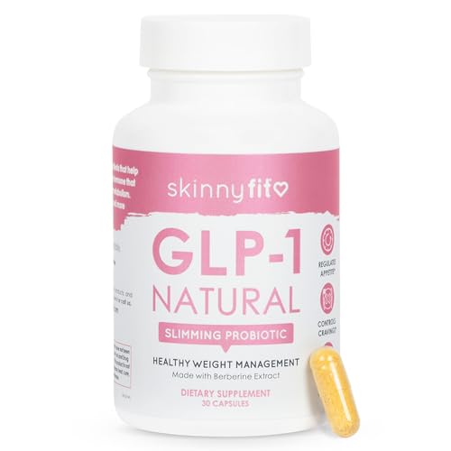 SkinnyFit - GLP-1 Natural Probiotic Supplement (30 Servings) - Weight & Fitness Goals - Cravings Appetite & Digestion - Berberine & Probiotics - Non GMO Gluten Free & Dairy Free - Beauty & Body Care