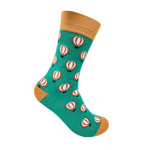 Image of Mint & Oak Printed Crew Socks For Men, Soft Cotton Calf Length Socks, Colorful Sock Gift For Men, Anti-Microbial & Odour Free, Funky Socks - Gift Box of 3