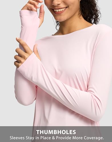 Image of Soothfeel Lightweight Long Sleeve Workout Tops for Women Gym Running Shirts | Quick Dry, Breathable, Moisture Wicking, UPF 50+ Sun Protection, Athletic Shirts for Running, Gym, Exercise, Yoga, Hiking